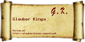 Glauber Kinga névjegykártya